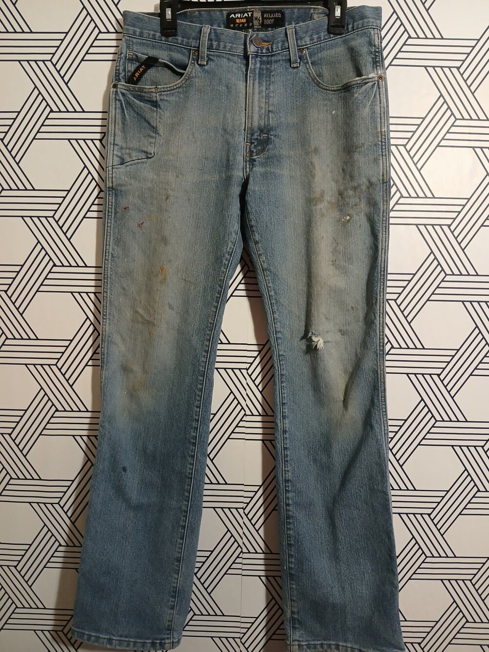Ariat Rebar Relaxed Boot Mens Jeans Size 32 Art core Grunge Core